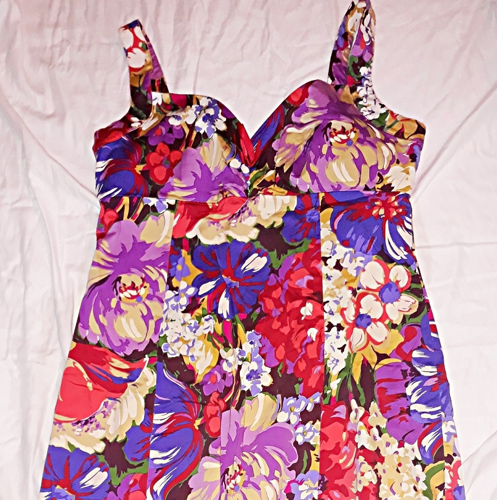 Clues Tropical Print Summer Dress
